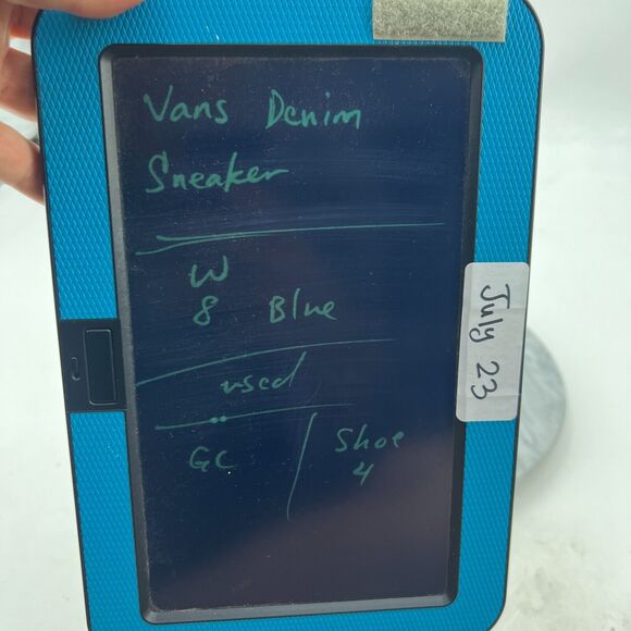 Vans Denim Sneakers Womens 8 Blue Skateboard Shoes Low Top Lace Up Skate Shoe - Picture 10 of 11